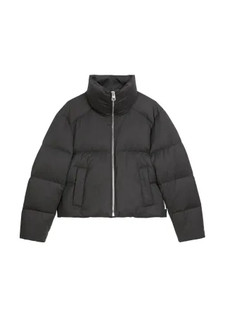 Marc OPolo Casual - Daunen-Pufferjacke relaxed night grey melange - Gr. - 40
