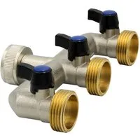 Stabilo Sanitär Gewindefitting Wasserverteiler 3-fach 1" Messing