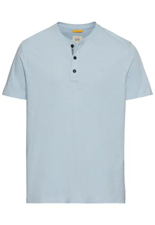camel active - Kurzarm Henley aus Organic Cotton smoke blue - Gr. - XXL