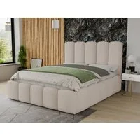 Sofnet Polsterbett Aura (mit Bettkasten und Lattenrost), Doppelbett, Bett mit Gasdruckfeder, Bouclé-Material
