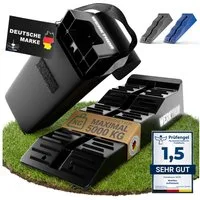 Werkthor Auffahrrampe Auffahrkeile für Wohnmobil - [2er Set] bis 5T inkl. Tasche, 3 Stufen