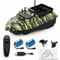 Tekoo RC-Boot Futterboot Köderboot 2kg Zuladung 8h Akkulaufzeit 500m Reichweite (Set, Komplett-Set), 500m Reichweite, 2kg Tragkraft, Tempomat-Funktion, 8h Laufzeit