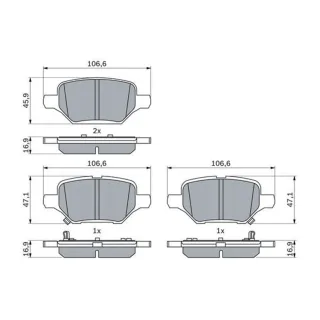 Bosch Bremsbel?ge hinten Chevrolet Trax Opel Mokka