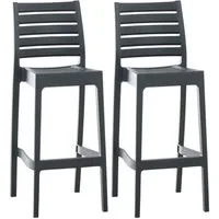 CLP Barhocker Ares (Set, 2er), Kunststoff, stapelbar, Outdoor