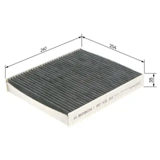Bosch Aktivkohle-Innenraumfilter Cadillac Chevrolet Opel Saab