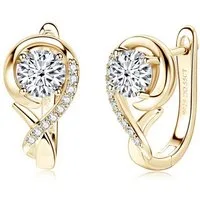 ROUGEMONT Paar Creolen Moissanit Damen Creolen Ohrringe 925 Sterling Silber VVS1 D, Echtschmuck mit Echtheitszertifikat