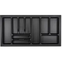 SO-TECH® Besteckeinsatz ORGA-BOX VIII Besteckeinsatz Lavagrau perlstruktur, 911 x 480 mm im 100er Schrank