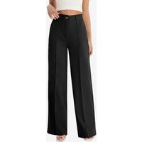 Imily Bela Marlene-Hose Damen Businesshose weitem Anzughose (Packung, 1-tlg., 1per-Pack) mit Knöpfen