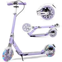 H.yeed Tretroller Kickscooter für Kinder ab 8–12 Jahren, mit Scheibenbremsen, Cityroller für Erwachsene mit Stoßdämpfung