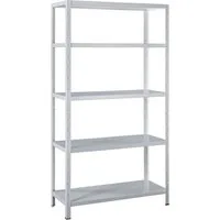 SCHULTE Regalwelt Steckregal mit 5 PowerMAX Fachböden, 65 kg Tragkraft, 190x100x40 cm (HxBxT), weiß