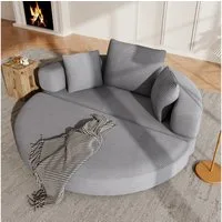 REDOM Schlafsofa Kompakte Lösung für Apartments: Sofa & Bett in einem, Mit strapazierfähigem Cord-Bezug & 3 Kissen, Maße: 173x176x40 cm 1 Teile, als platzsparender Sitz- und Schlafplatz im Wohn- oder Gästebereich