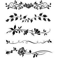 Stamperia Motivschablone Schablone Blumenranken, 5 Motive