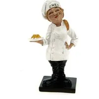 Vogler Dekofigur Funny Life Pasta a la Chef Küchenchefin Figur Koch Köchin Karikatur