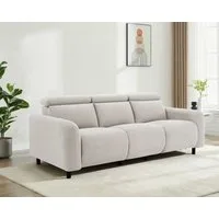 OTTO home 3-Sitzer SKAANE Struktur-Sofa, 229 cm, manuelle-u. elektrische Relaxfunktion, 229cm, Kopfteilverstllg. und man. o. elektr. Relaxfunktion in 2 Sitzen