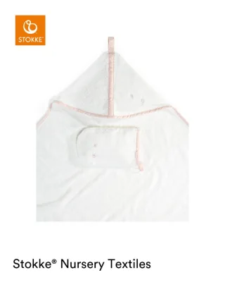 Stokke Hooded Towel Kapuzenbadetuch pink bee