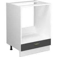 Vicco Herdumbauschrank Fame-Line, Anthrazit-Gold/Weiß, 60 cm ohne Arbeitsplatte (1-St)
