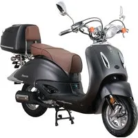 Alpha Motors Motorroller Retro Firenze, 50 ccm, 45 km/h, Euro 5, (mit Topcase), mit Lenkerschloss, im Retro-Look