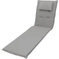 doppler® Liegenauflage 9827 195 x 60 x 8 cm Auflage für Liege Kissen Polster Einlage grau, (1 Auflage, 1 St., 1 Auflage), UV-beständig für Gartenliegen