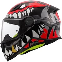 LS2 Motorradhelm LS2 FF812 Kid Punk Kinderhelm Grau / Rot M (1er Set), motorradhelm kinder