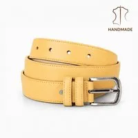 herémood Ledergürtel Gürtel Damen Ledergürtel Jeans & Kleid Geschenke Frauen Accessoires (Gürtel Damen Gelb 120 cm - Premium Ledergürtel - handgefertigt - hochwertig verarbeitet - kürzbar, 1-St., Taillengürtel Damen aus Echtleder, für Mom Jeans Damen