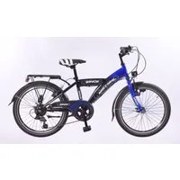 T&Y Trade Cityrad 24 Zoll Kinder Jungen City Fahrrad Kinderfahrrad Rad Bike MISTRAL BLAU, 6 Gang Shimano, Kettenschaltung, Gepäckträger, STVO Licht, 6 Shimano Gang, Seitenständer