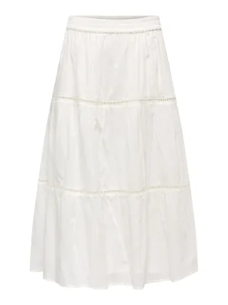 ONLY - ONLISABELLA LONG SKIRT WVN Cloud Dancer - Gr. - L