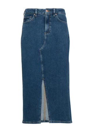 Q/S designed by - Denimrock mit Schlitz blau - Gr. - 32