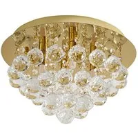Lindby Deckenleuchten Gillion, Gold / Messing IP20, 4 x 40 W LED