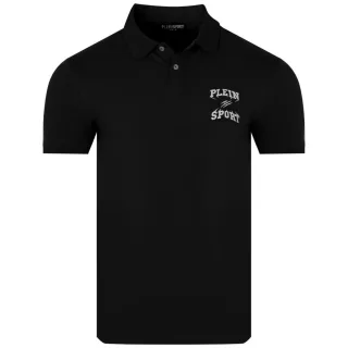 Plein Sport Poloshirt Mit Kleinem Logo, Schwarz