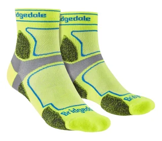Bridgedale - Herren Trail Running Ultraleicht T2 Coolmax Sport 3/4 Crew Socken - gelb