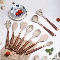 Faizee Möbel Kochbesteck-Set 10-teiliges Silikon-Kochgeschirrset für die moderne Küche