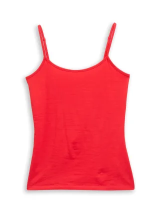 Denim Tom Tailor - Slim Fit Trägertop brilliant red - Gr. - XS