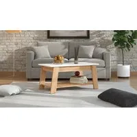 Home affaire Couchtisch Piave Kaffeetisch, 101 cm, in trendigen Farben, modern, mit Ablage, rechteckig, Artisan Eiche, ideal für kleine Räume