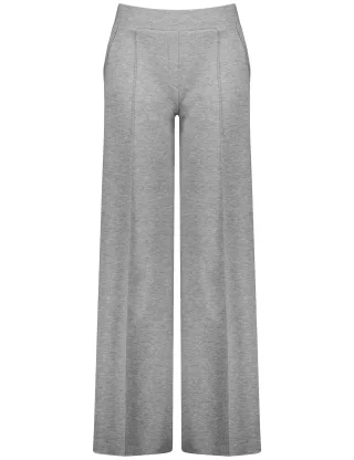 SAMOON - HOSE GEWIRKE (LEGGIN mid grey melange - Gr. - 46