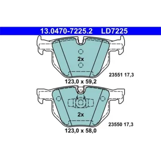 ATE Ceramic Bremsbel?ge hinten BMW 3 X1