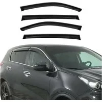OMAC Lüftungsgitter Windabweiser für Kia Sportage 2015-2021 Dunkel Acryl 4tlg, Aerodynamisch, Einfache Montage, Waschstraßenfest