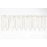 Gardinen Kranzusch Scheibengardine Stickerei auf Voile (1 St), Stangendurchzug, transparent, Stablöcher,transparent,verschiedene Höhen, Breiten, Farben