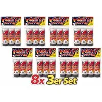 Nico Konfetti 8x 3 Party Popper - EM/WM Edition Schwarz Rot Gelb Konfetti, Starke Konfetti für Partys