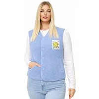 Worldclassca Fellimitatweste Worldclassca Teddy Weste Smiley Kuschelig Kurz Herbst Winter Ärmellos Neue Kollektion - Stilvolle und gemütliche Mode für Damen