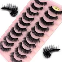 LuxusKollektion Bandwimpern Falsche Wimpern 7D D Curl 10 Paar