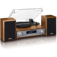 Lenco LENCO MC-160WD Plattenspieler und Radio Radioplattenspieler (Riemenantrieb, mit Bluetooth)