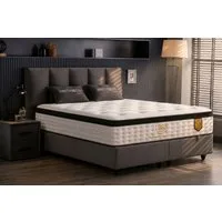 Pointhome Boxspringbett mit Bettkasten, Bett mit Matratze & Stauraum, mit/ohne Nachttisch (1 Bettkopfteil, 1x H3 Matratze, 2 Bettkasten, 2 optionale Nachtschrank), Boxbett und Stauraum