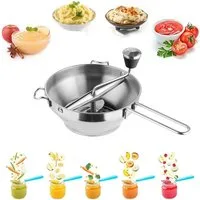 MC Star Passiersieb Passiergerät aus Edelstahl mit 3X Siebeinsatz passiermühle für Suppe, Edelstahl
