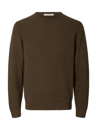 selected men - Strickpullover braun - Gr. - M