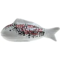 MARELIDA Dekofigur schwimmender Fisch Teichdeko Tierfigur Porzellan Koi 15,5cm (1 St)