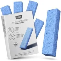 BROX WC-Reinigungsbürste – Bimsstein Toilette & Bimssteine WC, Blau, Kalk & Urinsteinentferner, (SPAR-SET, 5-tlg), Nachhaltig & Wiederverwendbar