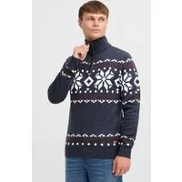 !Solid Troyer SDNorwin Strickpulli mit Norweger Strickmuster