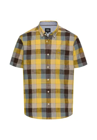 camel active - Karohemd aus reiner Baumwolle sun yellow - Gr. - XXL