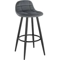 Woltu Barhocker (1 St), gepolstert, mit Samtbezug, Sitzhöhe 70 cm