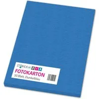 itenga Bastelkartonpapier itenga Fotokarton A4 DUNKELBLAU 50 Blatt 300 g/qm